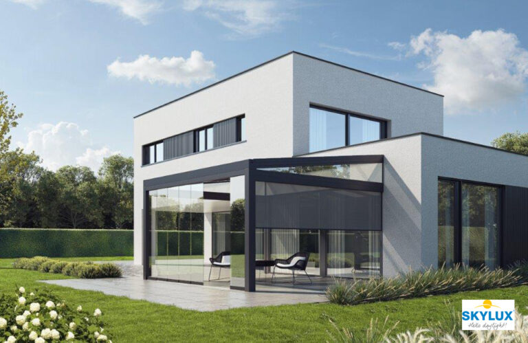 Pergola addossata hrz moderna e minimale